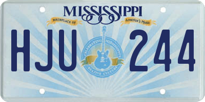 MS license plate HJU244
