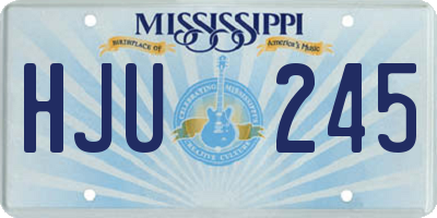 MS license plate HJU245