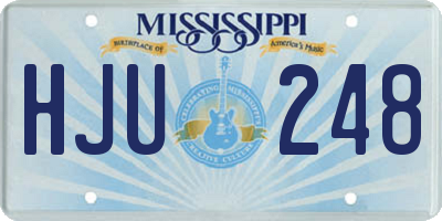MS license plate HJU248