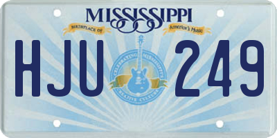 MS license plate HJU249