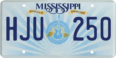 MS license plate HJU250