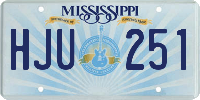 MS license plate HJU251
