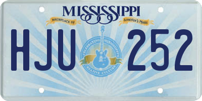 MS license plate HJU252