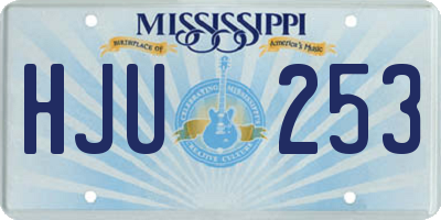 MS license plate HJU253