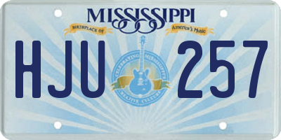 MS license plate HJU257