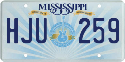 MS license plate HJU259