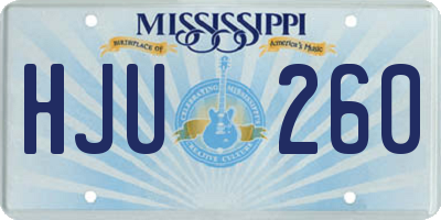MS license plate HJU260