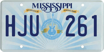 MS license plate HJU261