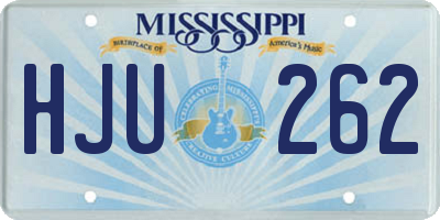MS license plate HJU262