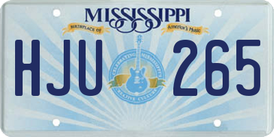 MS license plate HJU265