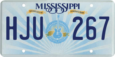 MS license plate HJU267