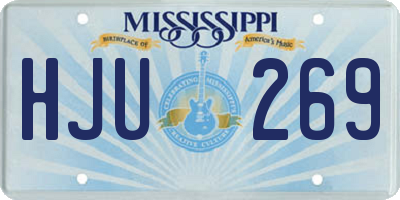 MS license plate HJU269