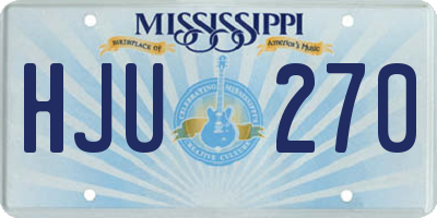 MS license plate HJU270