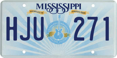 MS license plate HJU271
