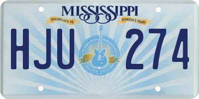MS license plate HJU274