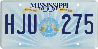 MS license plate HJU275