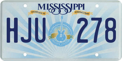 MS license plate HJU278
