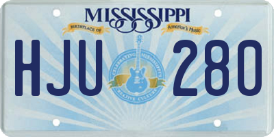 MS license plate HJU280