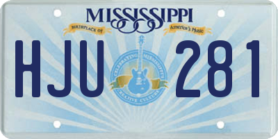 MS license plate HJU281