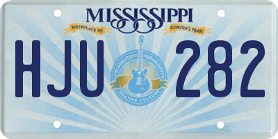 MS license plate HJU282