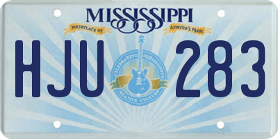 MS license plate HJU283