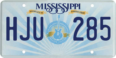 MS license plate HJU285