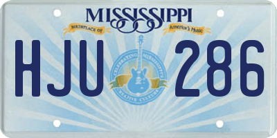 MS license plate HJU286