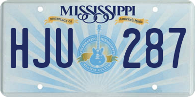 MS license plate HJU287