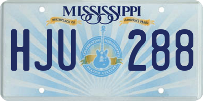 MS license plate HJU288