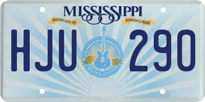 MS license plate HJU290