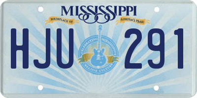 MS license plate HJU291