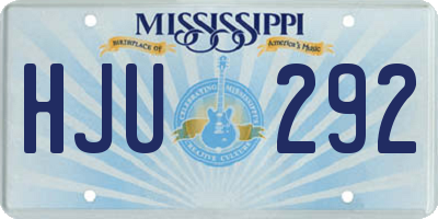 MS license plate HJU292