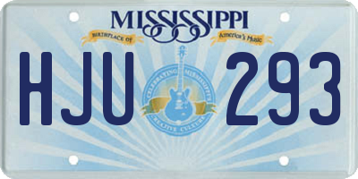 MS license plate HJU293