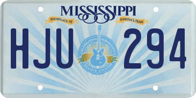 MS license plate HJU294