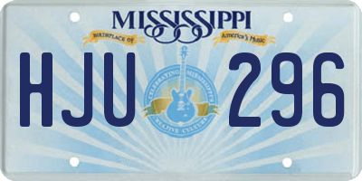 MS license plate HJU296