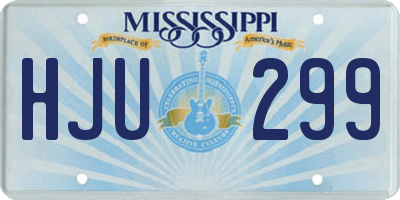 MS license plate HJU299