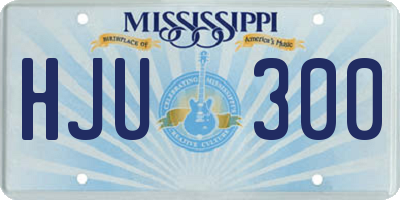 MS license plate HJU300
