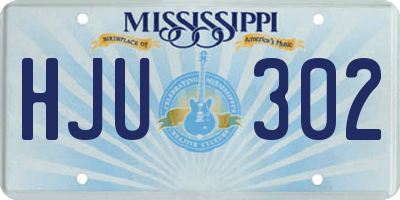 MS license plate HJU302