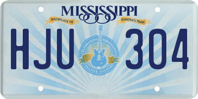 MS license plate HJU304