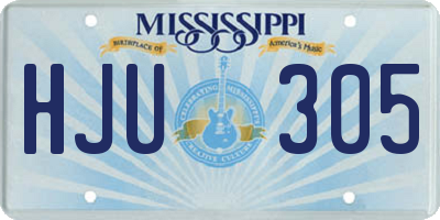MS license plate HJU305