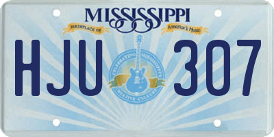 MS license plate HJU307