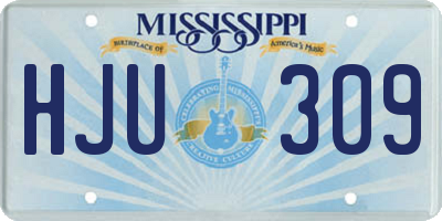 MS license plate HJU309
