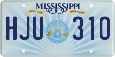 MS license plate HJU310