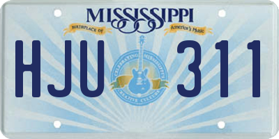 MS license plate HJU311