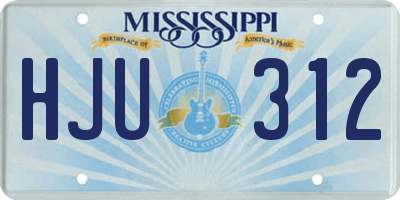 MS license plate HJU312