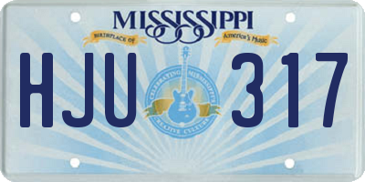 MS license plate HJU317