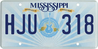 MS license plate HJU318