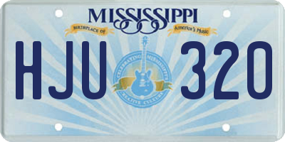 MS license plate HJU320