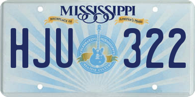 MS license plate HJU322