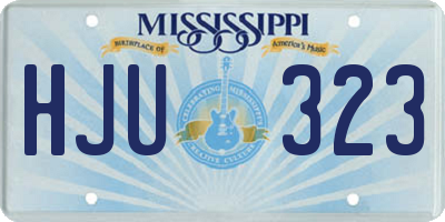 MS license plate HJU323